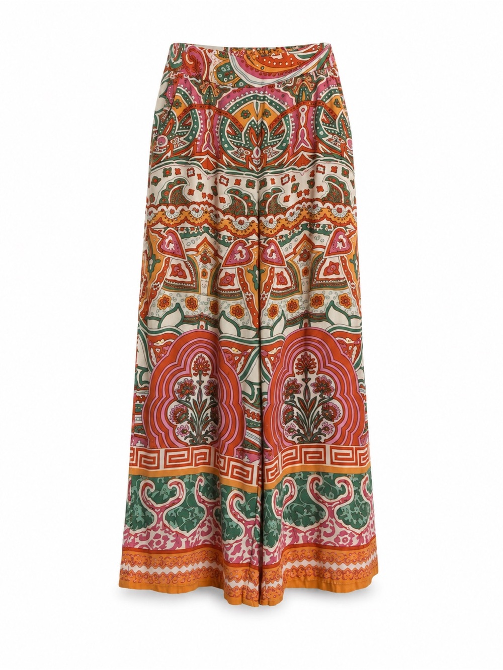HAUTE HIPPIE STYLE Boho Wide Leg Palazzo Pants Multi Size S EUC
